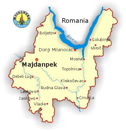 Karta opstine Majdanpek